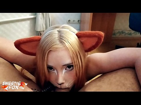 ❤️ Кіцуне ковтає член і кончить в рот ️ Порно-відео у нас ️❤